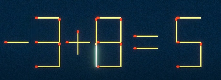 Thử tài IQ: Di chuyển một que diêm để -9+9=5 thành phép tính đúng- Ảnh 2.