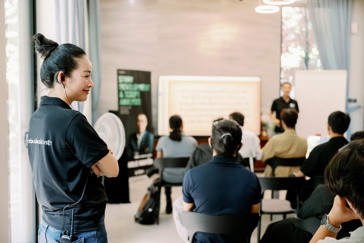 Mai Thanh Hà trong buổi workshop