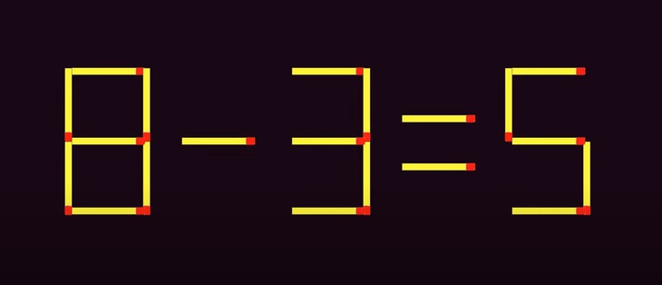 Thử tài IQ: Di chuyển hai que diêm để 5-8=1 thành phép tính đúng- Ảnh 6.