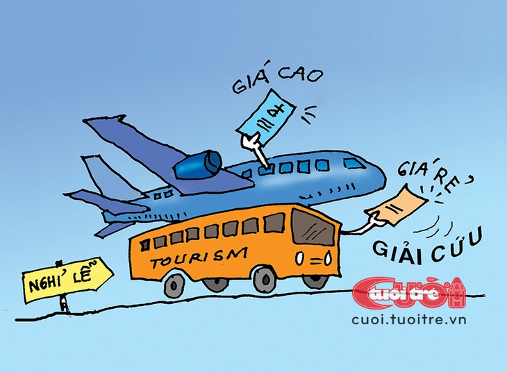 Giải cứu vé máy bay - Tranh: Hà Huy Chương 