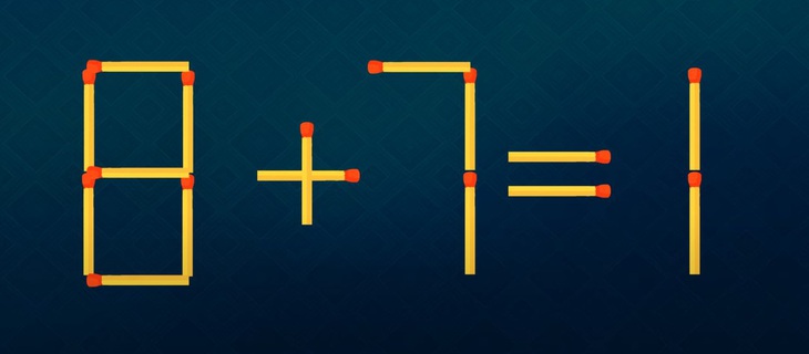 Thử tài IQ: Di chuyển một que diêm để 47+5=8 thành phép tính đúng- Ảnh 3.