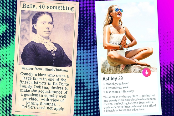 Tự giới thiệu bản thân để tìm bạn đời, xưa và nay. Ảnh: Mike Guillen/New York Post