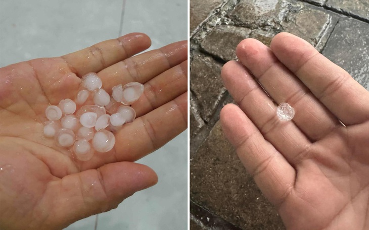 TP.HCM có mưa đá, bà con thi nhau lượm, quay clip 