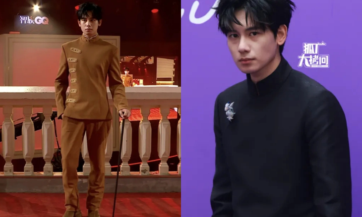 Hồ Tiên Hú đã lựa chọn hai bộ trang phục trong Đêm hội GQ. Nếu ở bộ trang phục đầu màu be trông anh chẳng khác nào một nhân viên phục vụ ở khách sạn thì ở bộ trang phục màu đen thứ hai anh đã ‘biến hóa' thành một người bồi bàn tại một nhà hàng.