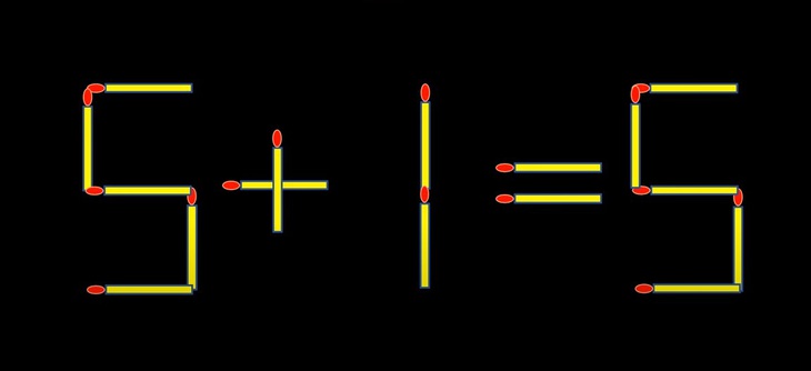 Thử tài IQ: Di chuyển hai que diêm để 4+4=1 thành phép tính đúng- Ảnh 5.