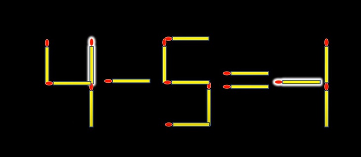 Thử tài IQ: Di chuyển hai que diêm để 5-5=1 thành phép tính đúng- Ảnh 2.