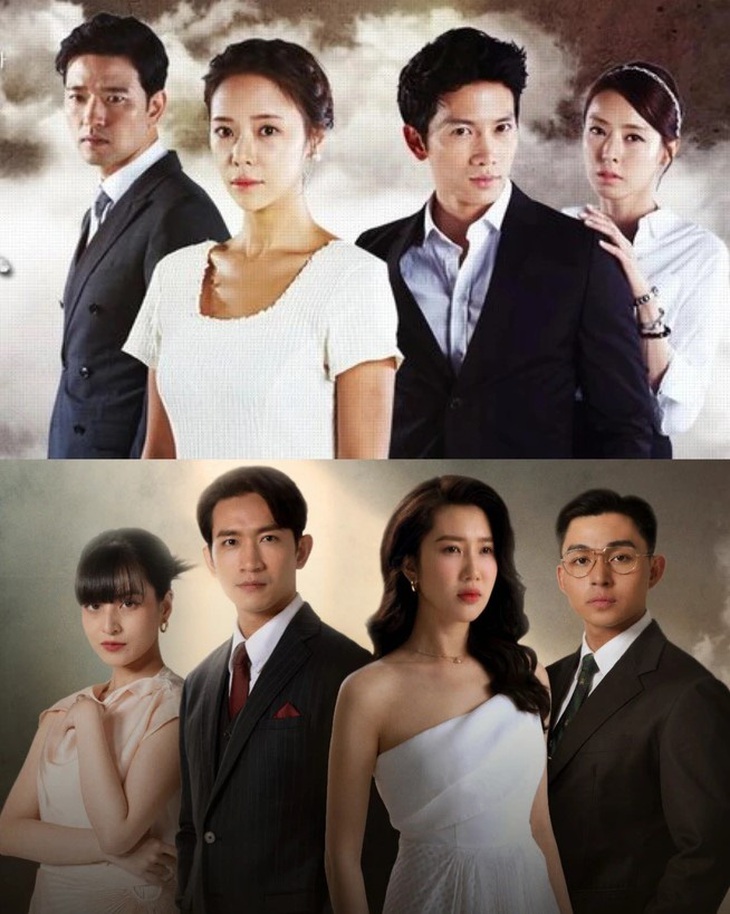 7 năm chưa cưới sẽ chia tay (dưới)&nbsp;được Việt hóa từ phim Secret love&nbsp;(trên) của truyền hình Hàn Quốc.