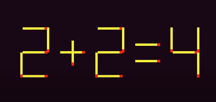 Thử tài IQ: Di chuyển hai que diêm để 1+4=2 thành phép tính đúng- Ảnh 6.