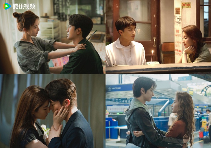 Lưu Diệc Phi trải qua bốn mối tình với Bành Quán Anh, Lâm Canh Tân, Hoắc Kiến Hoa và Lâm Nhất trong Câu chuyện của hoa hồng