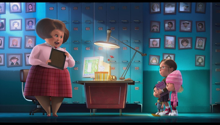 Mụ điều hành trại trẻ mồ côi và cho thuê những đứa trẻ lao động bất hợp pháp, bắt chúng bán bánh quy và làm việc nhà cho mụ. Theo miêu tả, mụ Hattie rất độc ác, nhưng may mắn thay, các cô gái nhỏ nhanh chóng được Gru nhận nuôi.