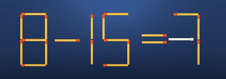 Thử tài IQ: Di chuyển một que diêm để 8-16=7 thành phép tính đúng- Ảnh 2.