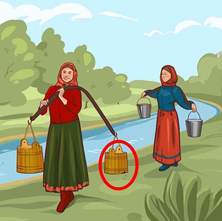 Câu đố IQ: Ai là người phụ nữ gánh được nhiều nước hơn?- Ảnh 2.