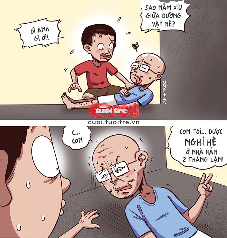 Phụ huynh phát hiện ra điều chấn động sau 1 tháng nghỉ hè - Tranh: Anh Trọc Comics 
