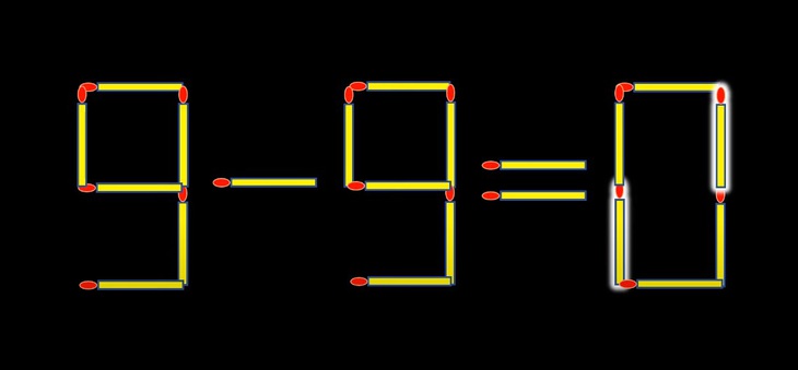 Thử tài IQ: Di chuyển hai que diêm để  9-6=1 thành phép tính đúng - Ảnh 1.