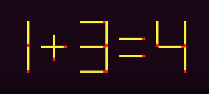 Thử tài IQ: Di chuyển hai que diêm để 1-3=3 thành phép tính đúng - Ảnh 1.