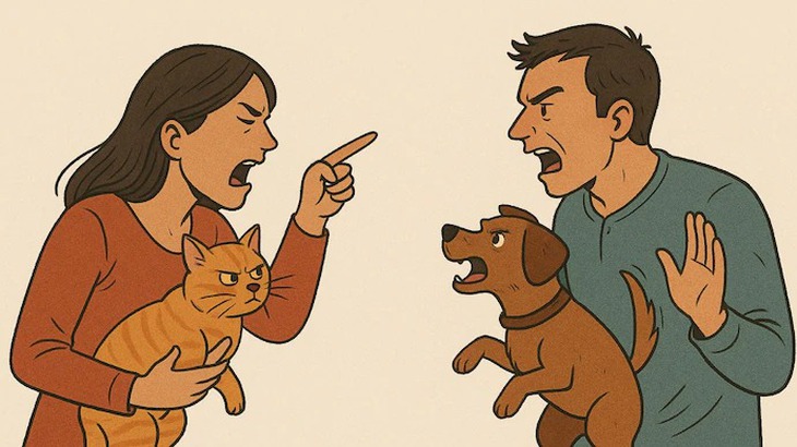 Đôi vợ chồng son đòi ly hôn vì chó mèo không... hợp cạ - Ảnh 1.