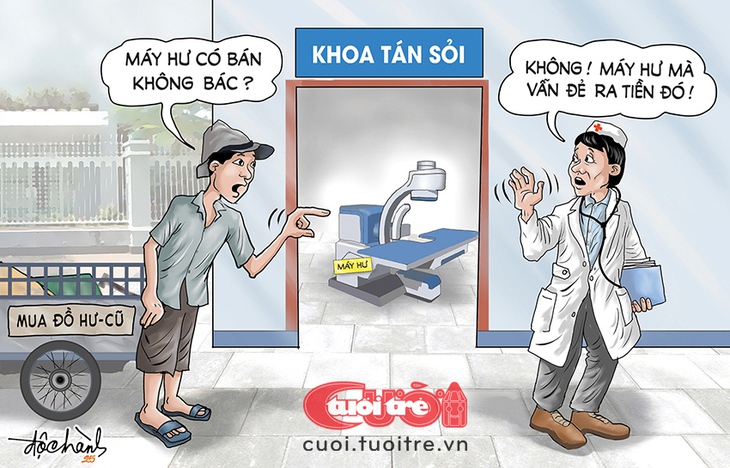 Máy hư nhưng bệnh viện quyết không bán ve chai - Ảnh 1.