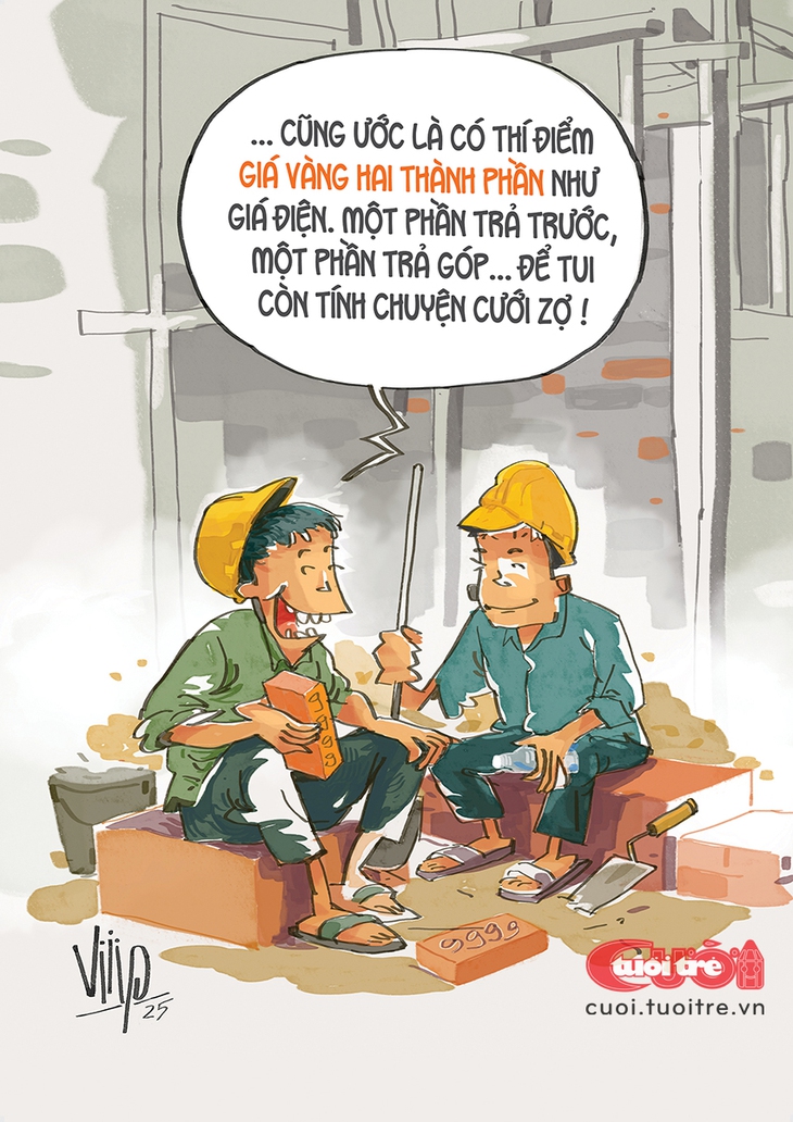 Hai anh thợ hồ bàn chuyện giá vàng - Ảnh 1.