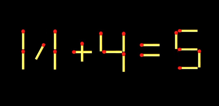 Thử tài IQ: Di chuyển một que diêm để 11+4=6 thành phép tính đúng - Ảnh 2.