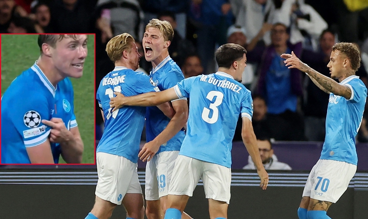 Hojlund ‘cà khịa’ Man Utd khi ăn mừng tại Champions League - Ảnh 1.