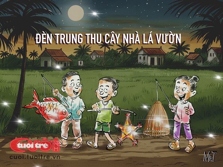 Đèn trung thu cây nhà lá vườn - Ảnh 1.