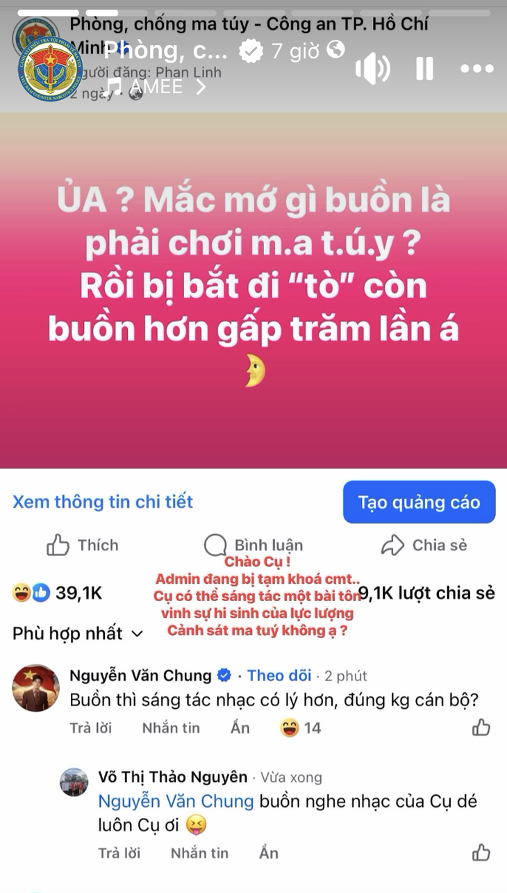Fanpage Phòng, chống ma túy - Công an TP.HCM gây bão với nội dung 'đu trend' - Ảnh 2.