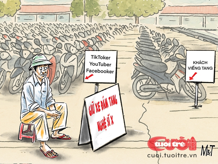 Bãi giữ xe dành riêng TikToker, YouTuber, Facebooker... - Ảnh 1.