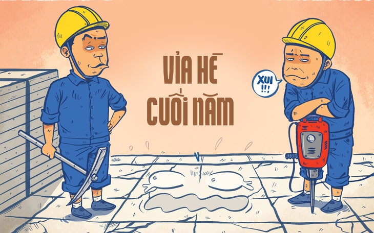 Vỉa hè dộ bền 70 nhưng năm nào cũng cạy lên lát lại - Ảnh 1.