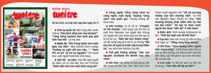 Tuổi Trẻ Cuối Tuần số 46-2025: Chống chọi & hồi sinh - Ảnh 2.