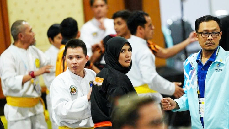 Ban huấn luyện pencak silat Malaysia bị cáo buộc ‘tác động vật lý’ trọng tài ở SEA Games 33 - Ảnh 1.