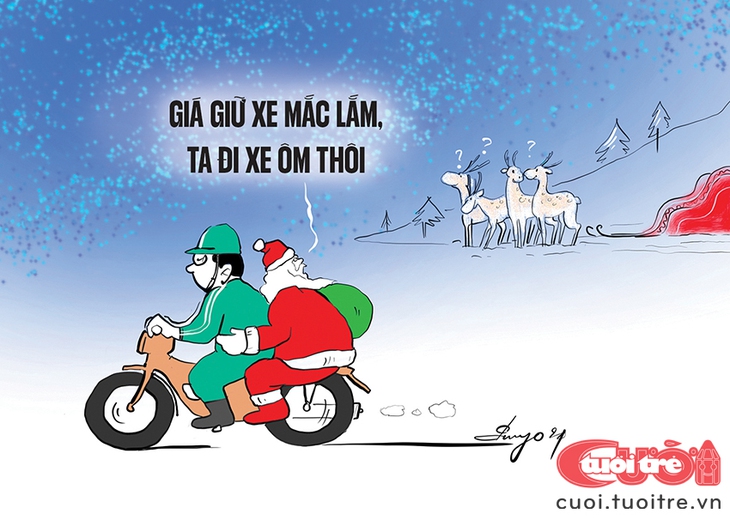 Vì sao ông già Noel đi xe ôm? - Ảnh 1.