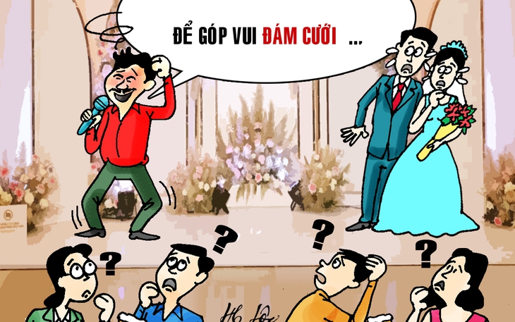 Ông chú hát 'Phút cuối', cô dâu chú rể ngỡ ngàng - Ảnh 1.