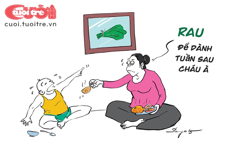 Nhà mình nghèo, tạm thời chỉ có thịt để ăn - Ảnh 2.