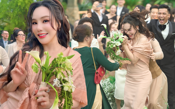 Màn bắt hoa cưới 'không hề cơ cấu' của Lý Nhã Kỳ - Ảnh 4.