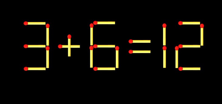 Thử tài IQ: Di chuyển một que diêm để 6+12=7 thành phép tính đúng - Ảnh 2.