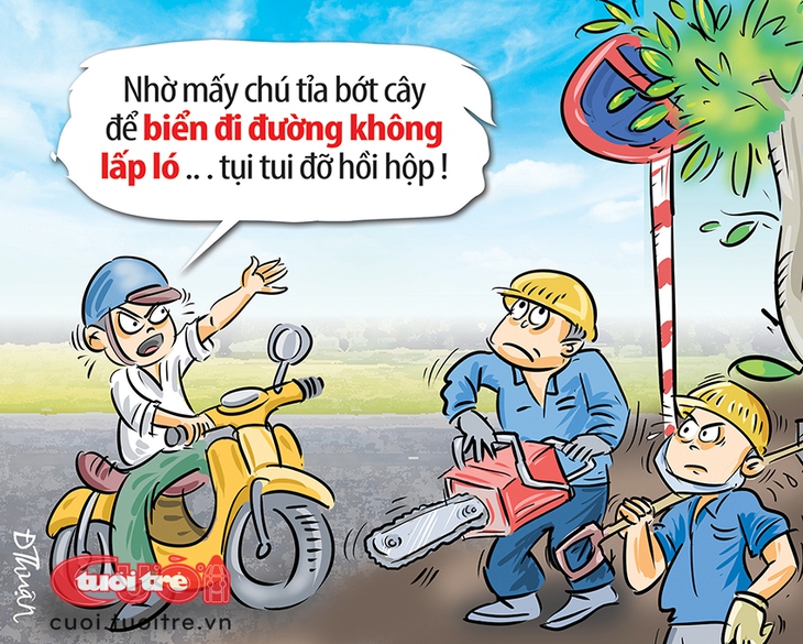 Biển báo lấp ló làm khó người đi đường - Ảnh 3.