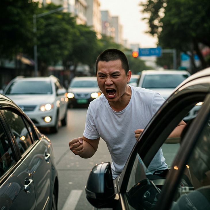 Bao giận dữ dồn vô tay lái - Ảnh 2.