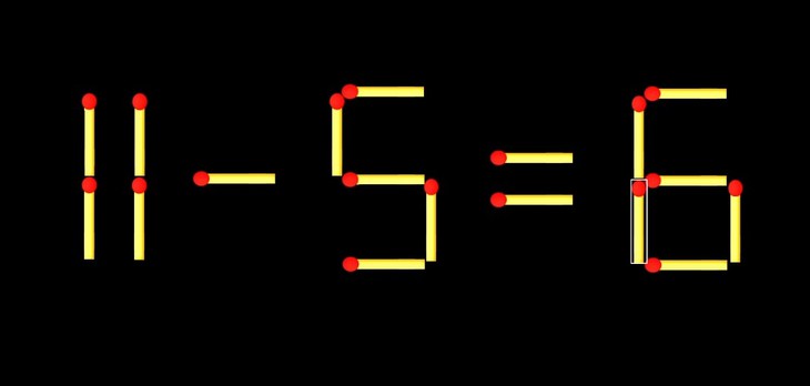Thử tài IQ: Di chuyển một que diêm để 4-11=7 thành phép tính đúng - Ảnh 1.