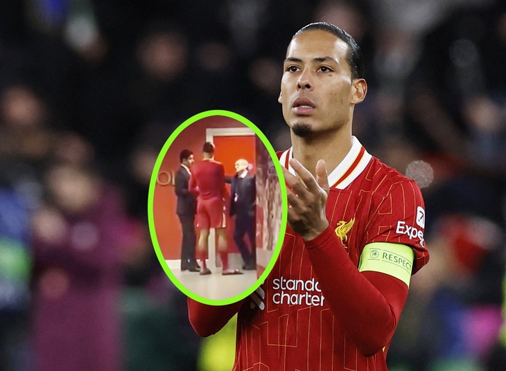 Fan Liverpool sốt vó khi Van Dijk 'thân mật' với chủ tịch PSG - Ảnh 1.