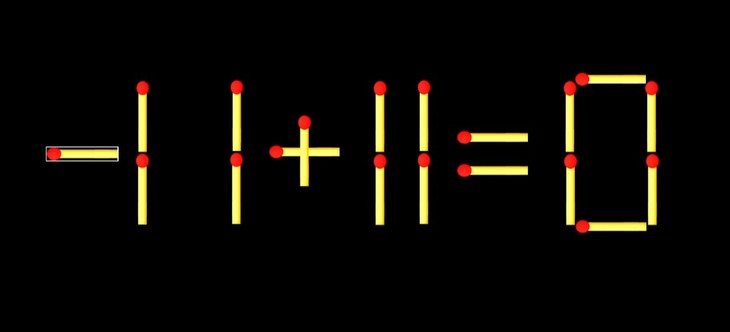 Thử tài IQ: Di chuyển một que diêm để 17+11=0 thành phép tính đúng - Ảnh 1.