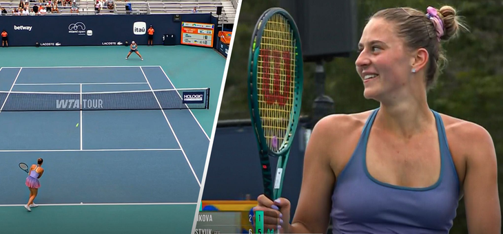 Fan ngỡ ngàng với pha giao bóng ăn điểm của Marta Kostyuk - Ảnh 1.