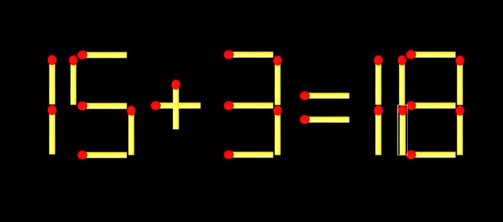 Thử tài IQ: Di chuyển một que diêm để 1+17=2 thành phép tính đúng - Ảnh 1.