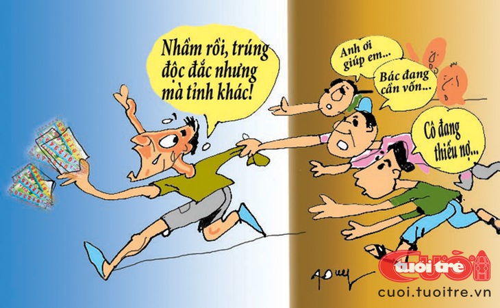 Bi hài những tờ vé số... suýt trúng độc đắc - Ảnh 1.