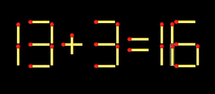 Thử tài IQ: Di chuyển một que diêm để 19x3=1 thành phép tính đúng - Ảnh 1.