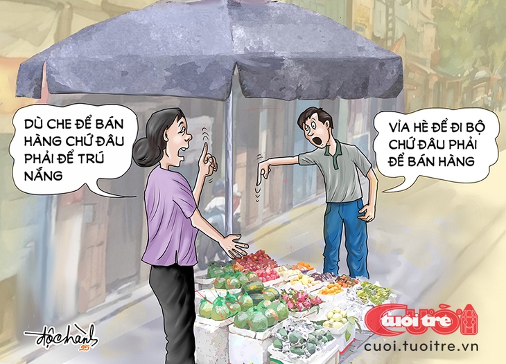 Mùa hè xung đột với vỉa hè - Ảnh 1.