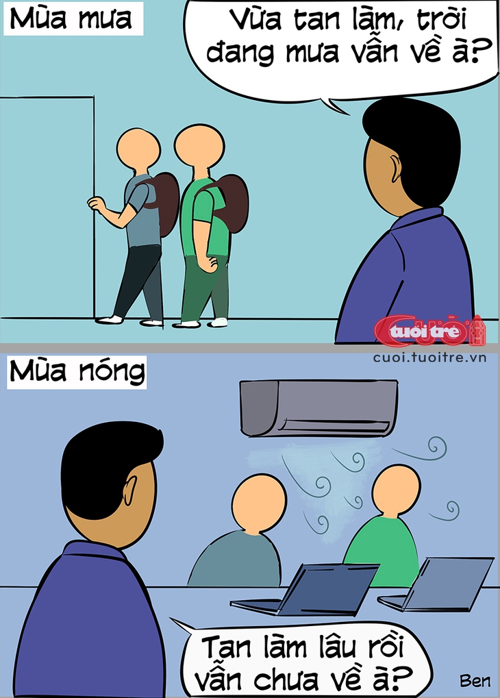 Dân công sở đa nhân cách trong hai mùa mưa nắng - Ảnh 1.