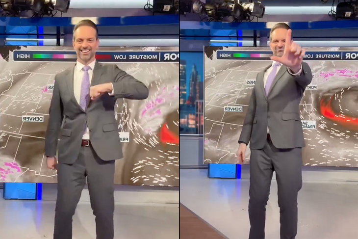 Cười xỉu với màn bắt trend Jennie BlackPink của MC thời tiết Mỹ - Ảnh 1.