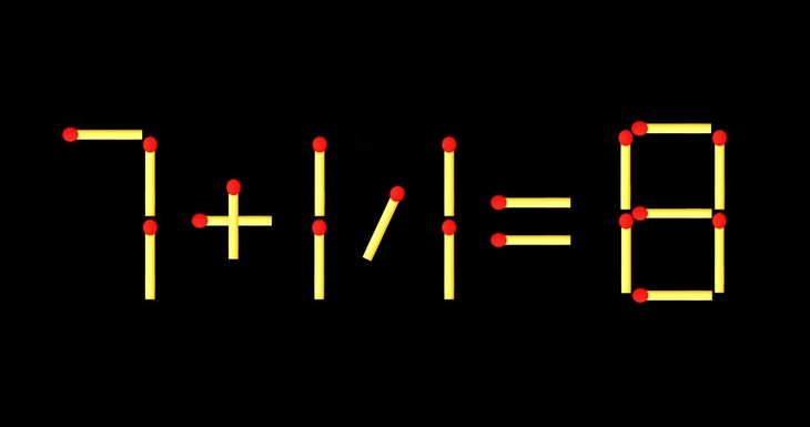 Thử tài IQ: Di chuyển một que diêm để 7+17=8 thành phép tính đúng - Ảnh 2.