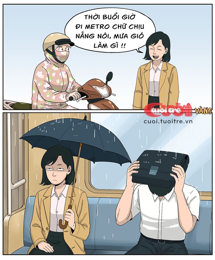 Metro mùa mưa - Ảnh 1.