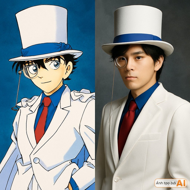 Dàn nhân vật Conan 'hóa người thật' gây sốt giữa trào lưu AI - Ảnh 7.